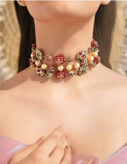 natural beads and colorful balls set