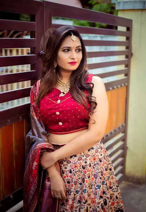 SIXSIGMAS SILK  PRINT LEHENGA